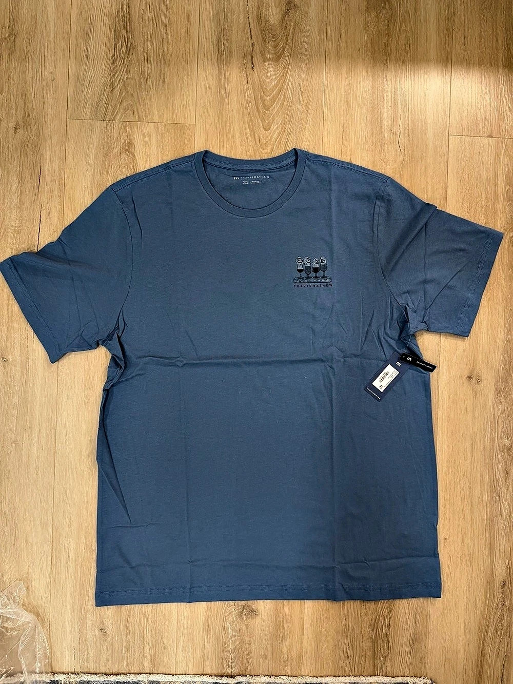TravisMathew The Rushmore Eight Graphic Short Sleeve Tee Blue XXL NWT